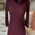 No Boundaries Sweater Dress Burgundy Wine Comfy Stretchy Form Fitting Fits Small Medium Mini Photo 5