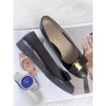 Salvatore Ferragamo Women's Flats Shoes Dark Brown DP31039 Size 5 Photo 2