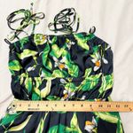 EXPRESS Black Tropical Floral Tiered Maxi Dress Tie Straps Size XS Pockets Photo 11