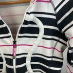Lululemon zip Close Pink Black & White Striped Long Sleeve Hoody jacket 4 Photo 2