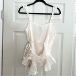EXPRESS Womens L Ruffle Wrap Cami Cream Blouse Feminine Romantic Cottagecore Photo 8
