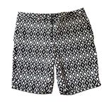 Mario Serrani  Italy Black White Dressy Bermuda Short 10 Pockets Tummy Control Photo 1