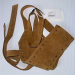CLAUDIE PIERLOT Brown‎ Suede Belt Women's Leather Studded Adjustable NWT Photo 0