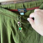 rising international BoHo patchwork bell bottom stretchy pants XXS/XS Green Photo 3