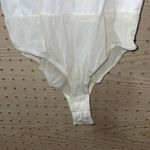 Badgley Mischka Belle white Racerback Bodysuit open back bridal wedding Photo 2