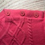 Talbots Lambswool Cable Knit Crew Neck Sweater Womens Size XL Pink Knit Preppy Photo 1