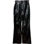 NWT Misha Bertha Black Vegan Leather High Waist Crop Flare Pants Size 2 $238 Photo 2