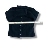 Lands' End Lands’ End Vintage 100% Wool Black Cardigan Jacket Women’s 12 Photo 4