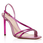 Schutz  Luna High-Heel Metallic Strappy Sandals Ruby Pink Photo 0