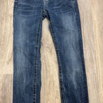 BKE Denim Stella Mid Rise Straight Leg Jeans Women's Size 26R Blue Frayed Hem Photo 0