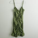 ZARA  Polka Dot Mini Rushed Ruffle Dress Photo 6