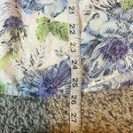 Croft & Barrow  Womens XL Floral Print Button Down Shirt Lightweight 100% Cotton Photo 4