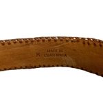 Woven Leather Belt Guatemalan Colorful Striped Boho Western XS 35" Brown Photo 4