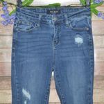 Judy Blue Skinny Jeans Ladies 3 26 Distressed Stretch Denim Pants Raw Cuffed Hem Photo 1