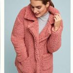 Anthropologie  Pink Sherpa Hidden Button Up Jacket XS Photo 0