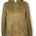 ZARA  Green Outwear Puffer Hooded Jacket Size XS Distressed Pockets Full Zip‎ Photo 0