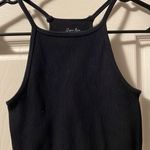 Ribbed Crop Tank Top Black Photo 0