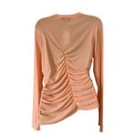 Circus by Sam Edelman SAM EDELMAN Circus NY Asymmetrical mesh Long Sleeve Peony Top Size XL Photo 2