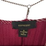 Espresso Womens Sz S Shift Dress Gold Red Metallic Short Sleeve Flowy Necklace Photo 4