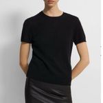 Theory Short-Sleeve Sweater in Feather Cashmere Photo 0