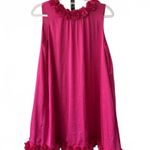 Endless Rose Anthropologie Hot Pink  Mini Dress with Floral Trim Photo 2