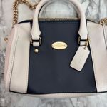 Coach  baby Bennett cream black satchel handbag shoulder strap leather purse Photo 1