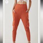 FP Movement Burgundy Leggings High rise Ribbed Cargo Takr a Hike Harem Pants Red Photo 4