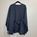 Grey's Anatomy Grey’s Anatomy Women Snap Front Scrub Jacket Size 4X Dark Gray New With Tags Photo 1