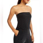 Almost Famous  Strapless Metallic Jumpsuit Photo 2