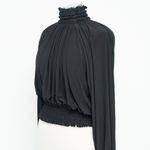 Norma Kamali . New! Black Turtle Peasant Top Photo 10