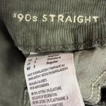 American Eagle  Olive Green Corduroy Stretch Skinny Pants 90s Straight 0 Regular Photo 7