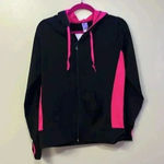 PINK - Victoria's Secret Hoodie with thumb holes Black/Pink Womens Size Medium Photo 1