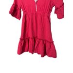 Billabong  Mini Dress V Neck Ruffle Detail Short Sleeve Tie Back Small Photo 2