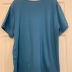 Indigo Moon Vintage Blue Floral Embroidered Short Sleeve 1x Shirt. 2148 Photo 4