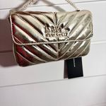 Nicole Miller Nicole Miller Gold Quilted Chain Strap Crossbody Small Bag Purse Card Slots NWT Photo 3