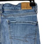 American Eagle  SZ 2 Jeggings Jeans Distressed Stretch Zip-Fly Mid-Rise Whiskered Photo 7