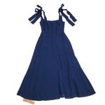 Reformation NWT Twilight in Danube Blue Side Slit Georgette Midi Tank Dress 16 Photo 4