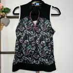 PGA Tour  Airflux 1/4 Zip Sleeveless Golf‎ Tank Black Multicolor Size Medium Photo 1
