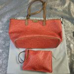 Calvin Klein Coral Tote with Matching Pouch Photo 1
