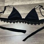 Kendall + Kylie Black Lace Trim Bikini Top Photo 0