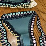 kiini NWT Flor Teal multi Crocheted Swimsuit bikini swim set size L specks Photo 7