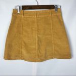 Urban Outfitters BDG Mustard Marigold Yellow Button Down Corduroy Mini Skirt 0 Photo 3