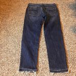 Gap ‎ 1969 Sexy Boyfriend Jeans Dark Wash Distressed Raw Hem Women's Size 27 Photo 7