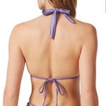 Good American Lilac Mist Shine Ruched Halter Bikini Top NWT $55 Kardashian Photo 2