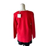 NWT Marled Relax Fit Gold Button Pocket Cardigan In Color Flame Scarlet Red Photo 3
