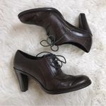 Chadwick's VINTAGE‎ Y2K Brown Leather WIngtip Loafer High Chunky Heel Lace Up Size 6.5 Photo 6