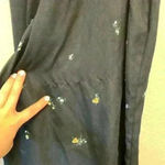 Wild Fable black floral jumpsuit sz L sweetheart neckline smocked flowy *flaw Photo 10