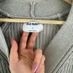 Old Navy Light Grey Brushed Mélange Shaker-Stitch Chunky Knit Cardigan Sweater Photo 7