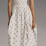 Womens Damson Madder Violet Drop Waist Midi Dress size 12 Coquette Regency Fairy White Photo 0