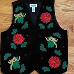 Westbound Women’s Christmas Vintage Velvet Vest by Size MP Photo 2